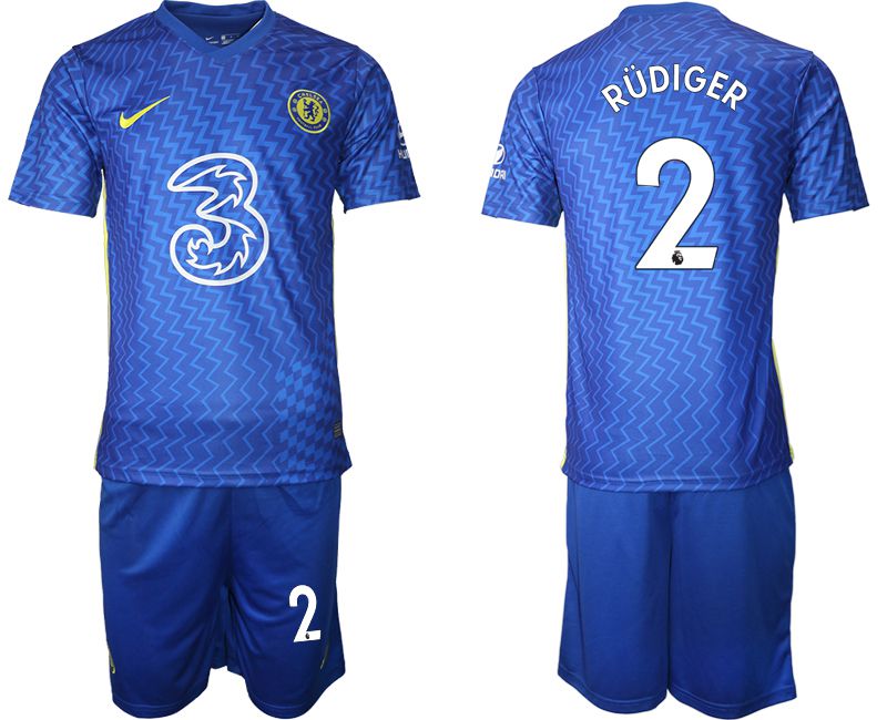 Men 2021-2022 Club Chelsea FC home blue #2 Nike Soccer Jersey